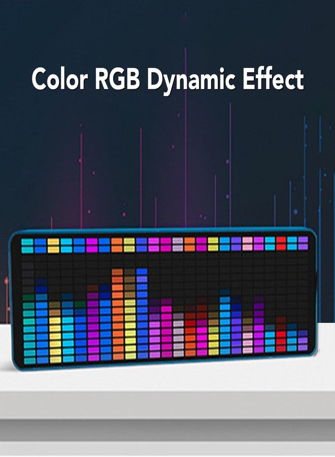 ZIZEV 384 RGB LEDs Music Spectrum Display, 20 Dynamic Effects, USB Powered, Voice Sensor, Clock & Alarm,Colorful Spectrum Display with Breathing Mode for Game Room, Car, Purplelily - Image 2